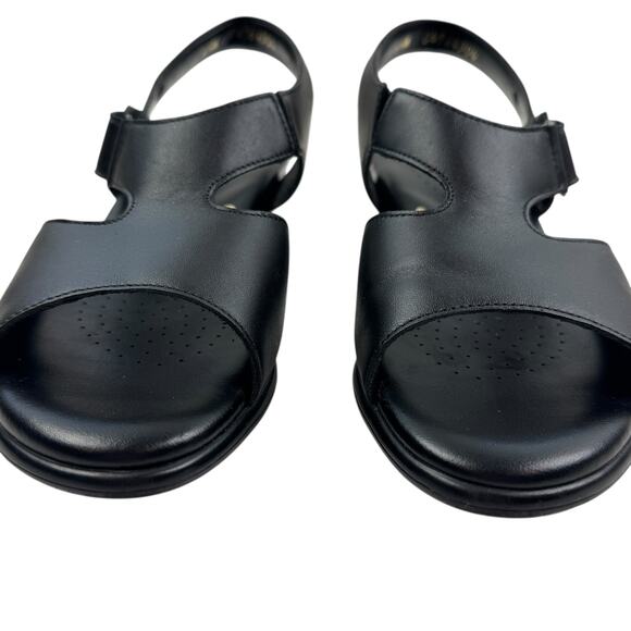 SAS Black Suntimer Comfort Cushioned Support Classy Heeled Sandals Women's 6.5 - Picture 3 of 10